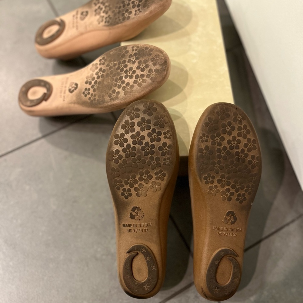 2 pairs Okabashi ballet flats size 7/37 - Picture 3 of 5